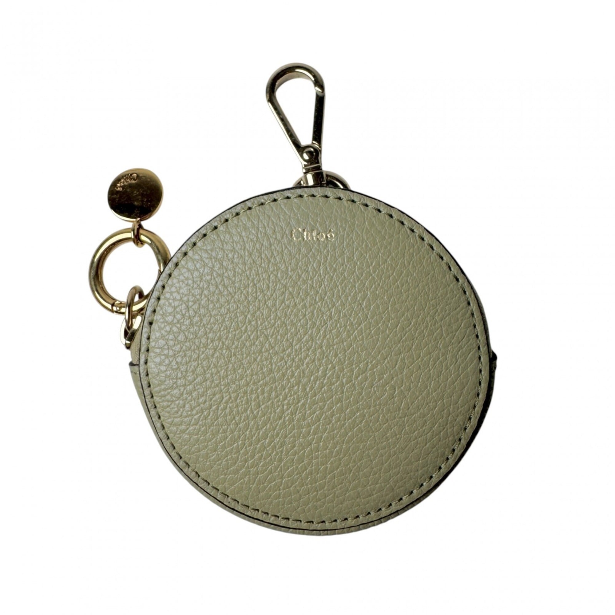 Chloé Green Leather Coin Purse/Coin Case (Pre-Owned)