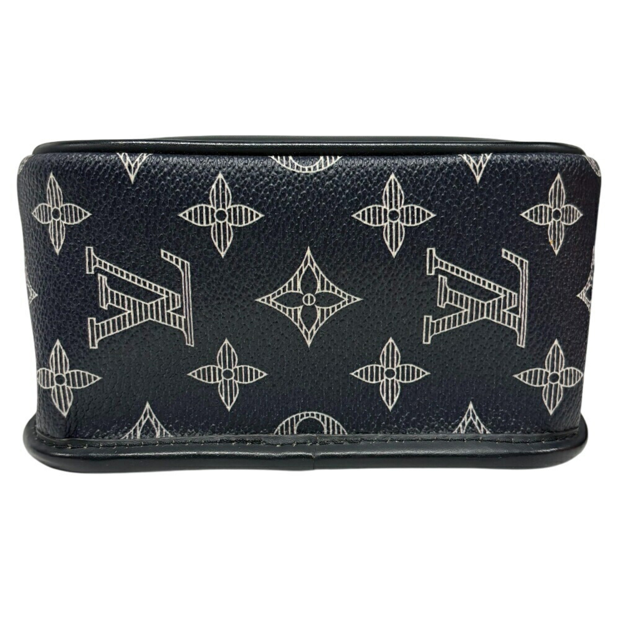 Louis Vuitton Navy Leather Shoulder Bag (Pre-Owned)