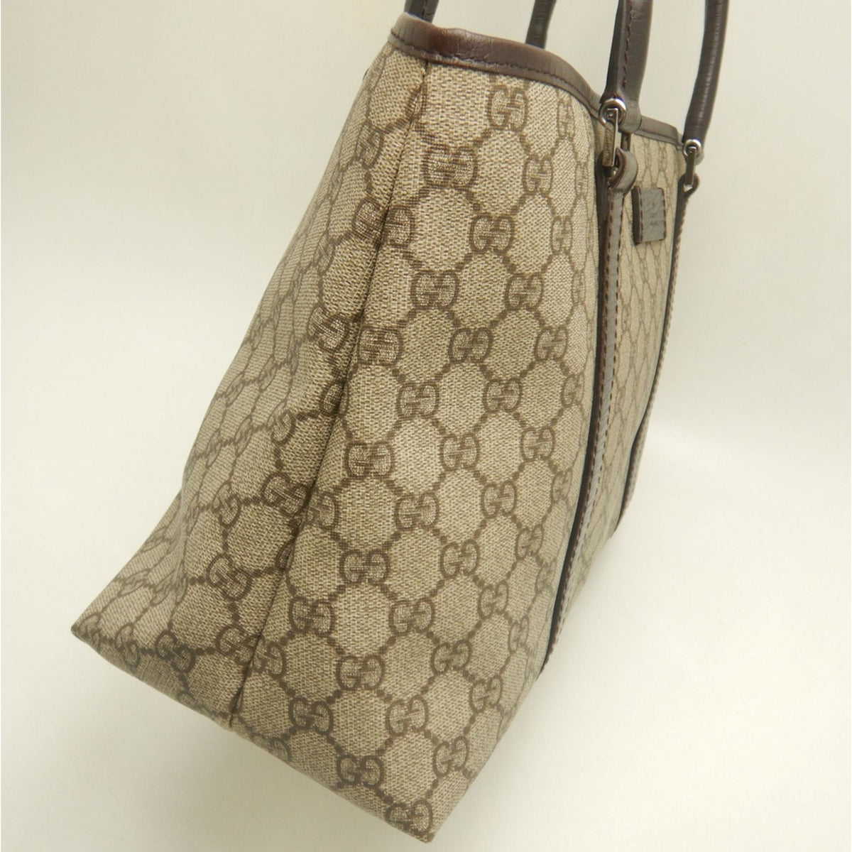 Gucci Beige Gg Supreme Leather Tote Bag (Pre-Owned)