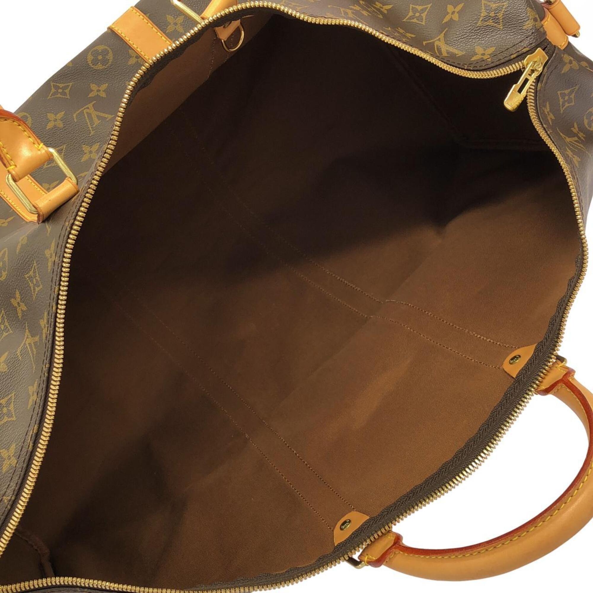 Louis Vuitton Marron Coated Canvas Boston Bag (Pre-Owned)