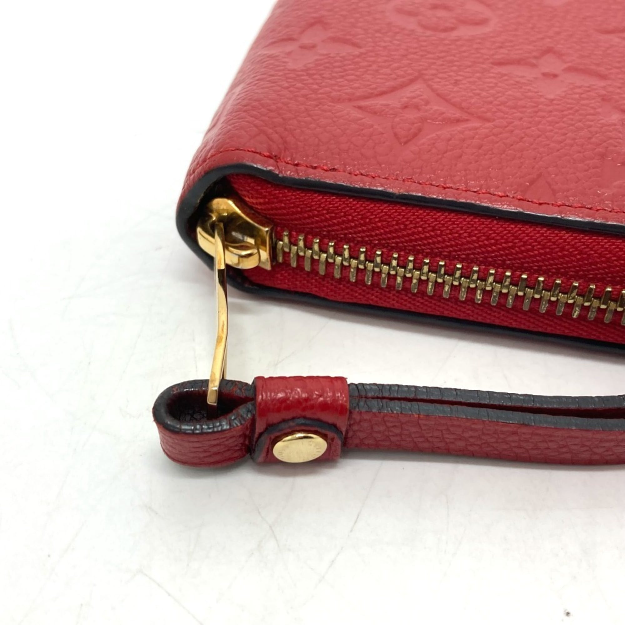 Louis Vuitton Monogram Empreinte Cerise Red Color Monogram Empreinte Long Wallet (Bi-Fold) (Pre-Owned)