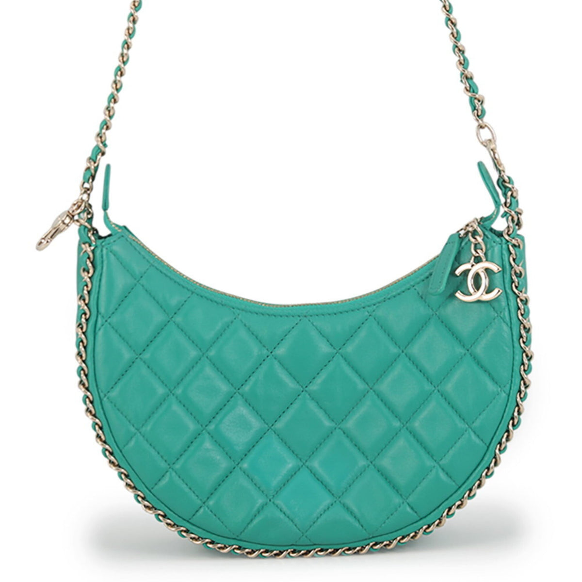 Chanel Green Handbag Shoulder Bag (Pre-Owned)