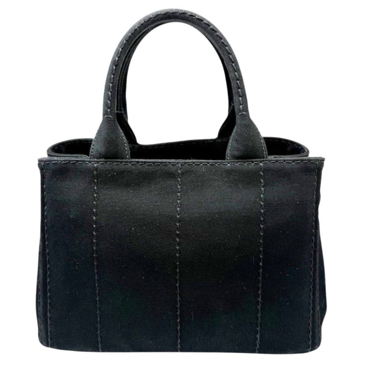 Prada Black Canvas Handbag Shoulder Bag (Pre-Owned)
