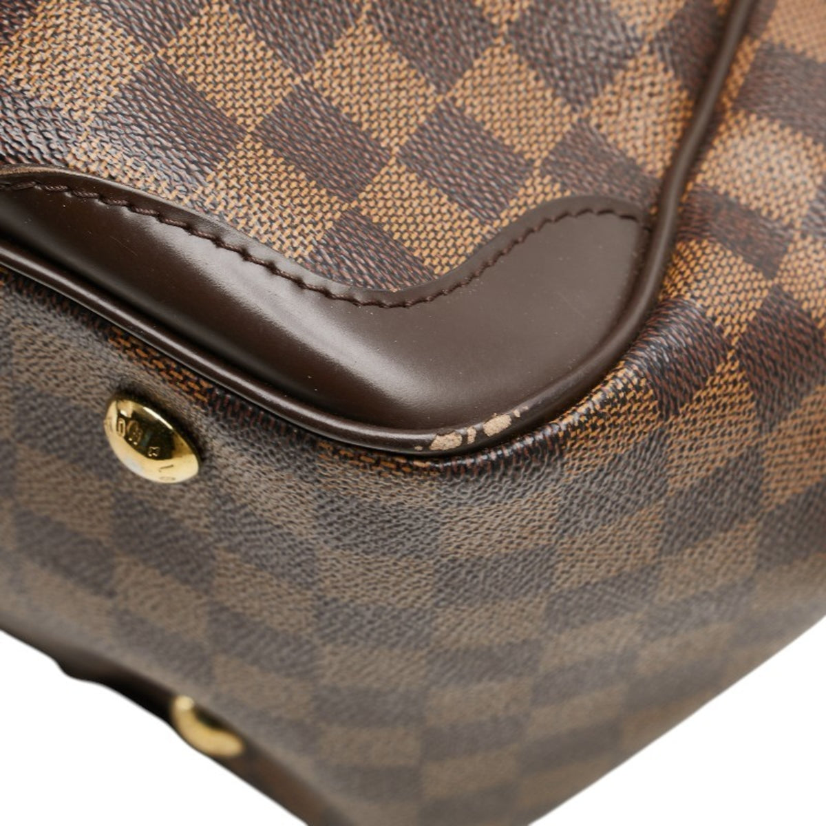 Louis Vuitton Damier Brown Pvc Leather Handbag (Pre-Owned)