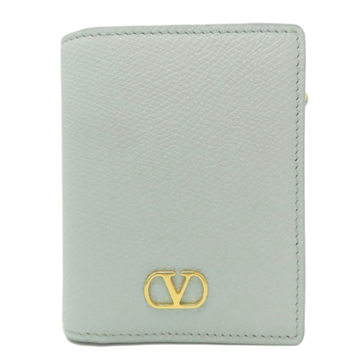 Valentino Light Green Leather Wallet (Bi-Fold) (Pre-Owned)