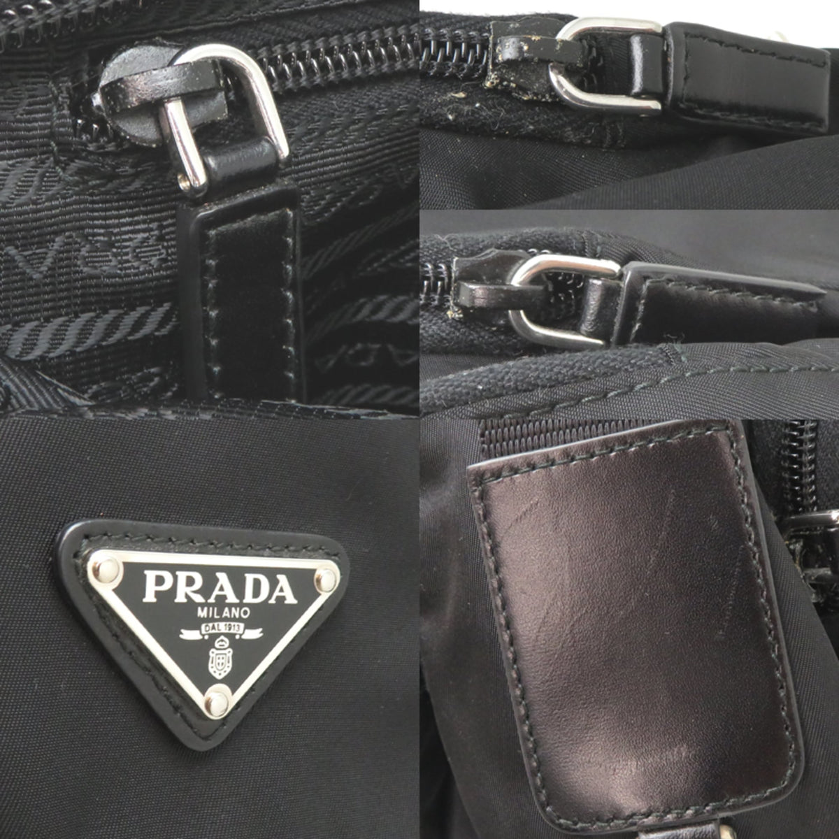 Prada Black Nylon Messenger Bag (Pre-Owned)