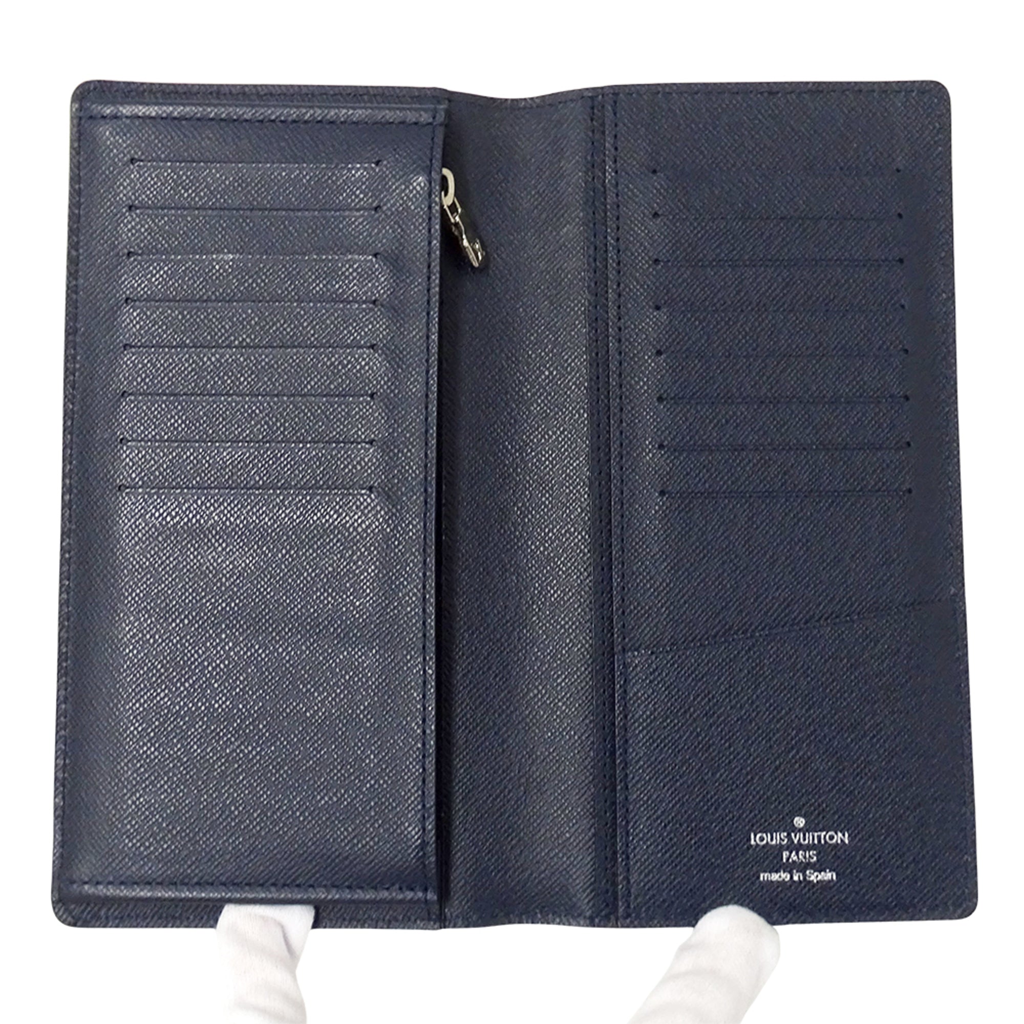 Louis Vuitton Navy Blue Epi Leather Long Wallet (Bi-Fold) (Pre-Owned)