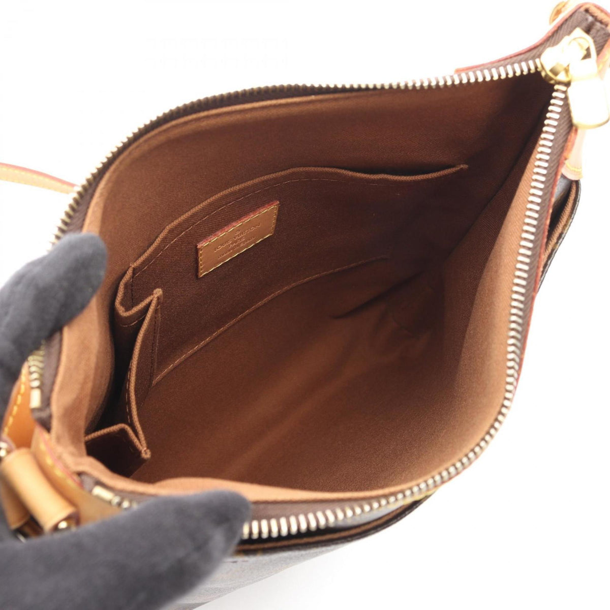 Louis Vuitton Brown Monogram Coated Canvas Leather Shoulder Bag (Pre-Owned)