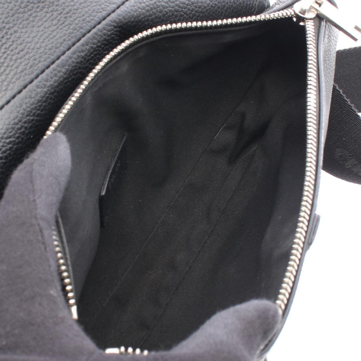 Christian Dior Black Leather Fanny Pack Sling Bag (Pre-Owned)