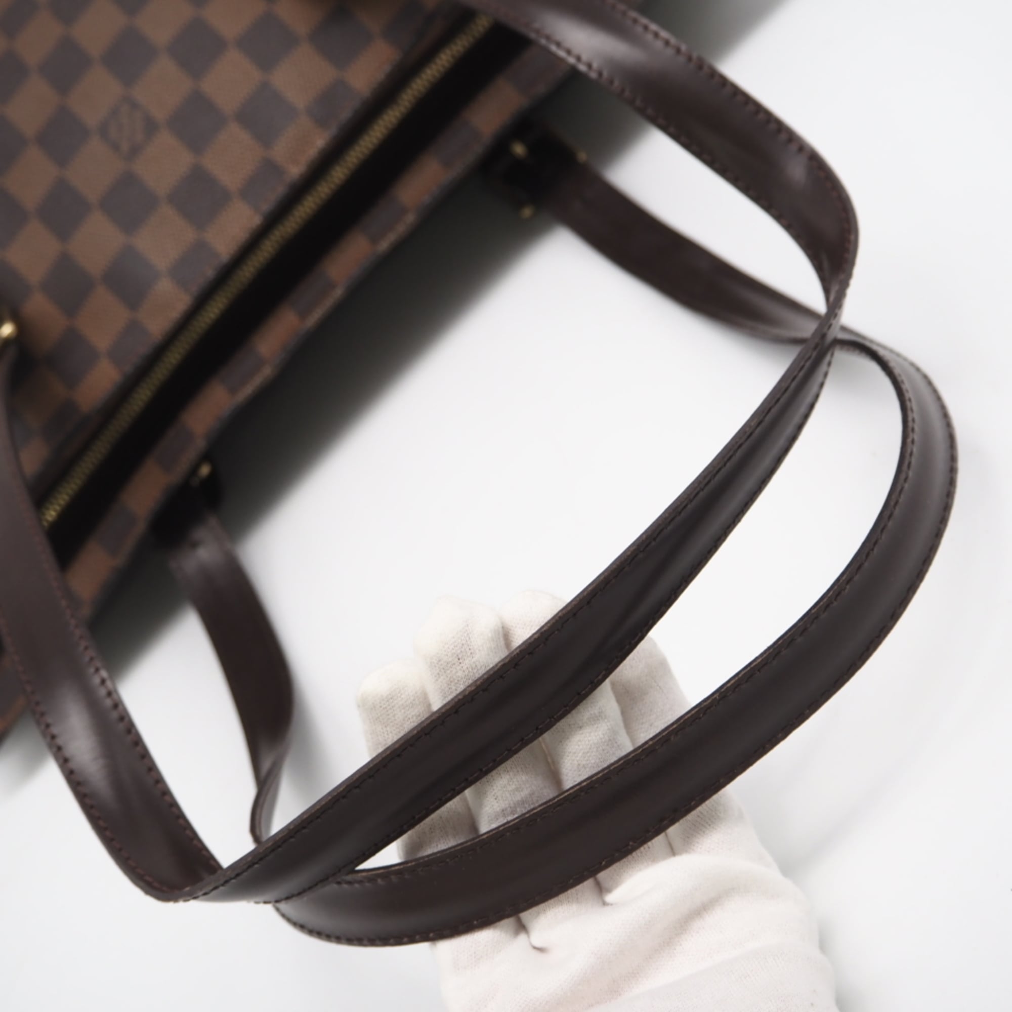 Louis Vuitton Damier Brown Coated Canvas Leather Handbag (Pre-Owned)