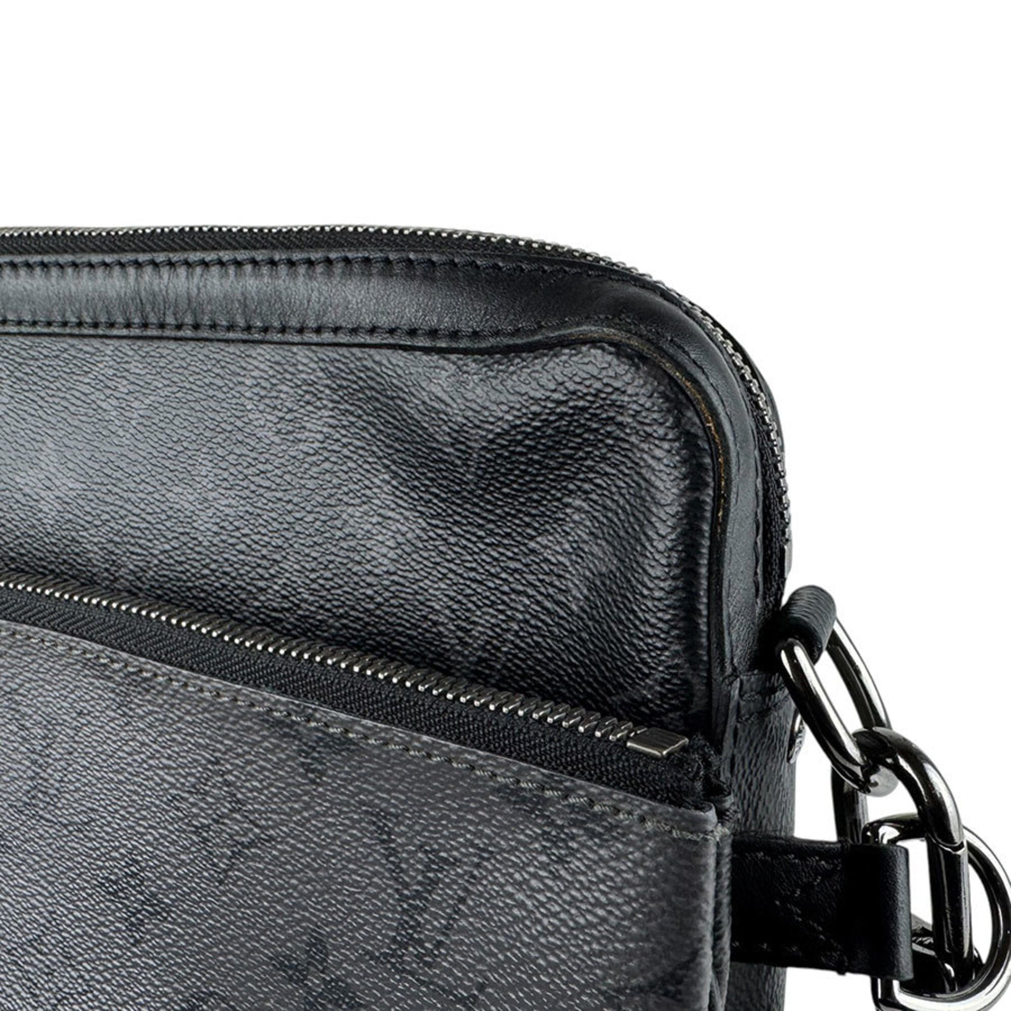 Louis Vuitton Black Gray Monogram Eclipse Pouch Shoulder Bag (Pre-Owned)
