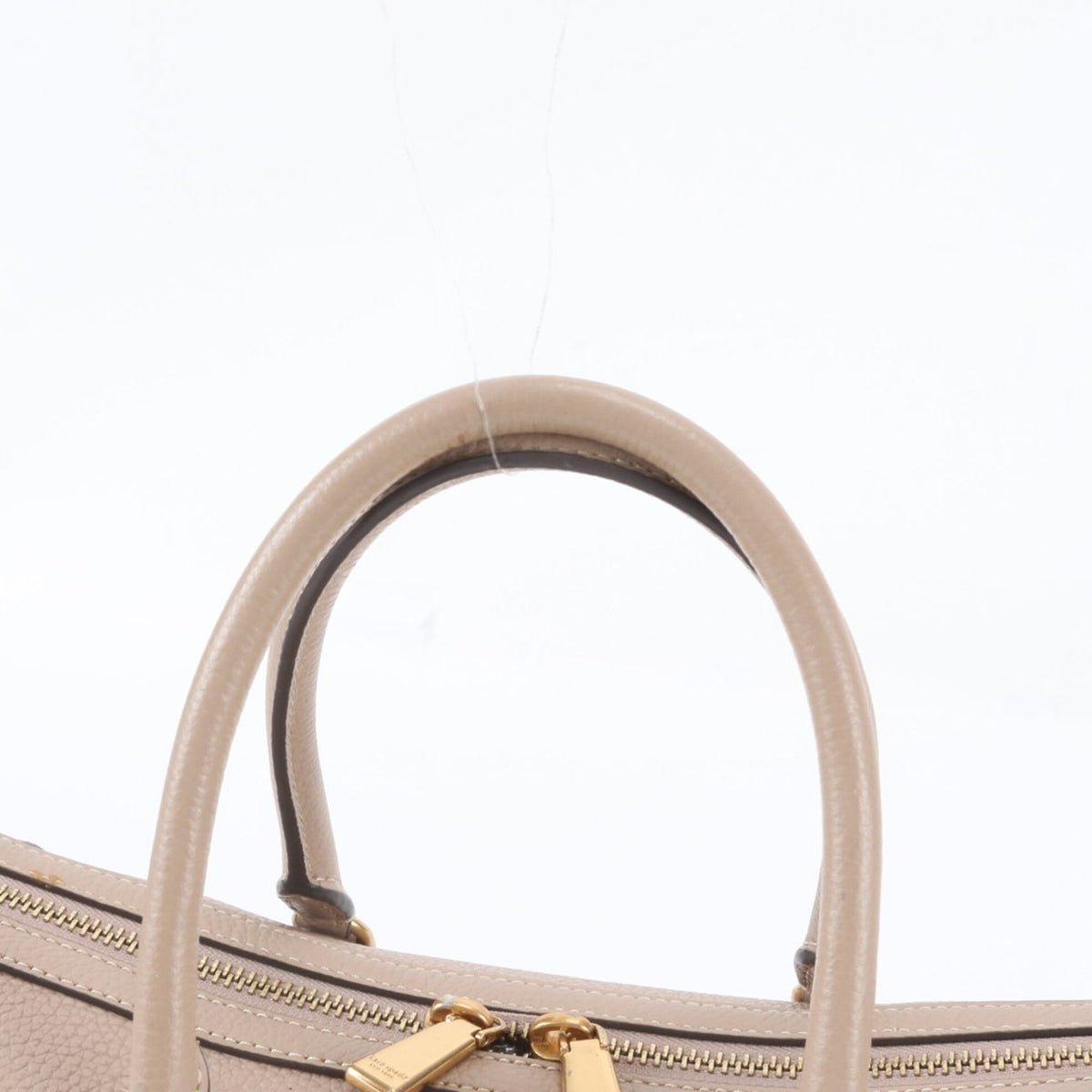 Kate Spade Gold Pink Beige Leather Handbag Shoulder Bag Tote Bag (Pre-Owned)