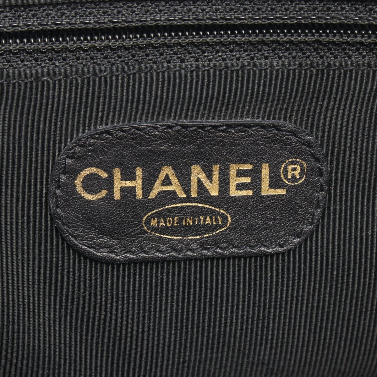 Chanel Black Grained Calfskin Handbag Tote Bag (Pre-Owned)