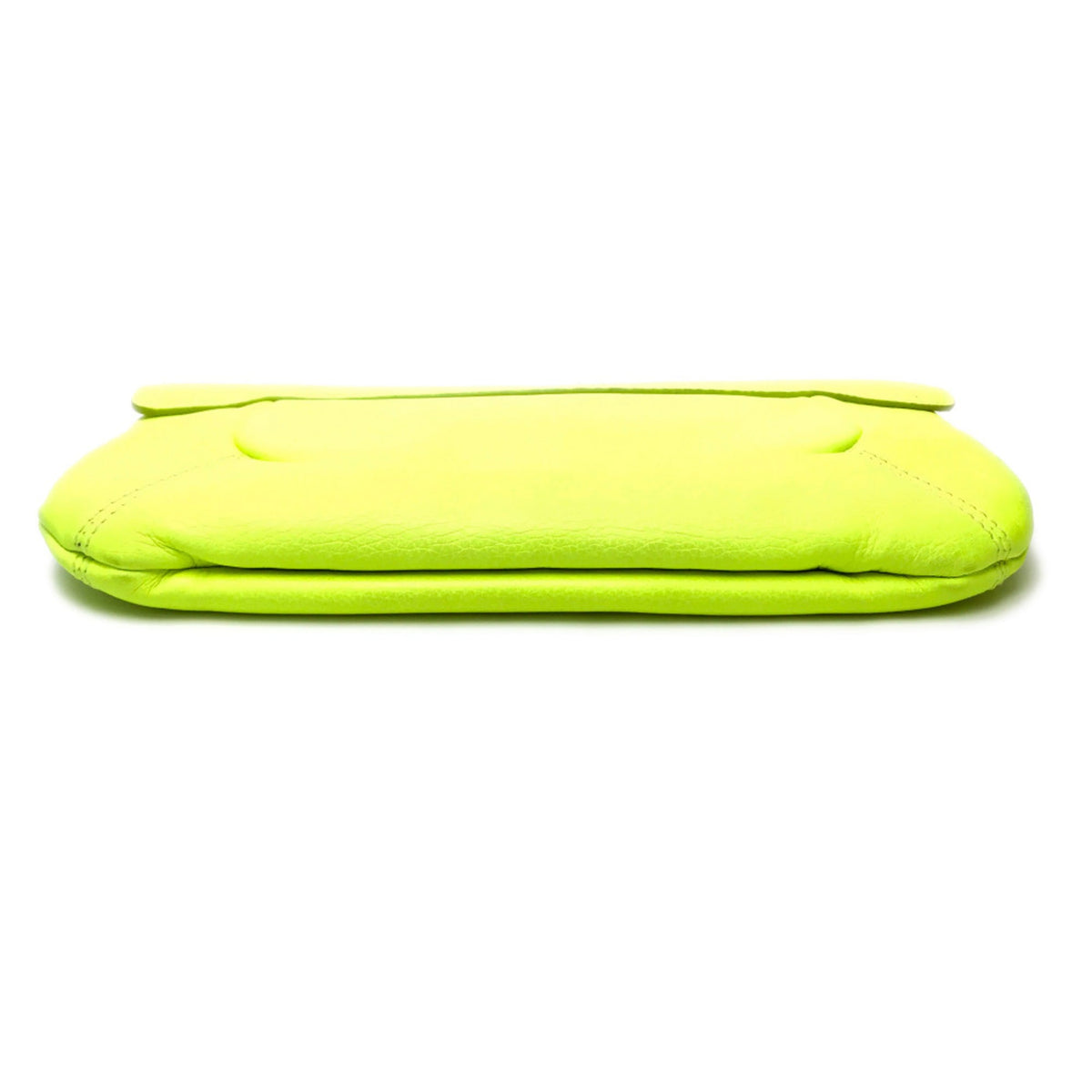 Sergio Rossi Fluorescent Yellow Leather Clutch Bag (Pre-Owned)