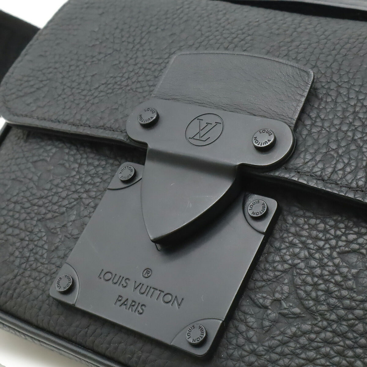 Louis Vuitton Black Noir Monogram Leather Shoulder Bag Sling Bag (Pre-Owned)
