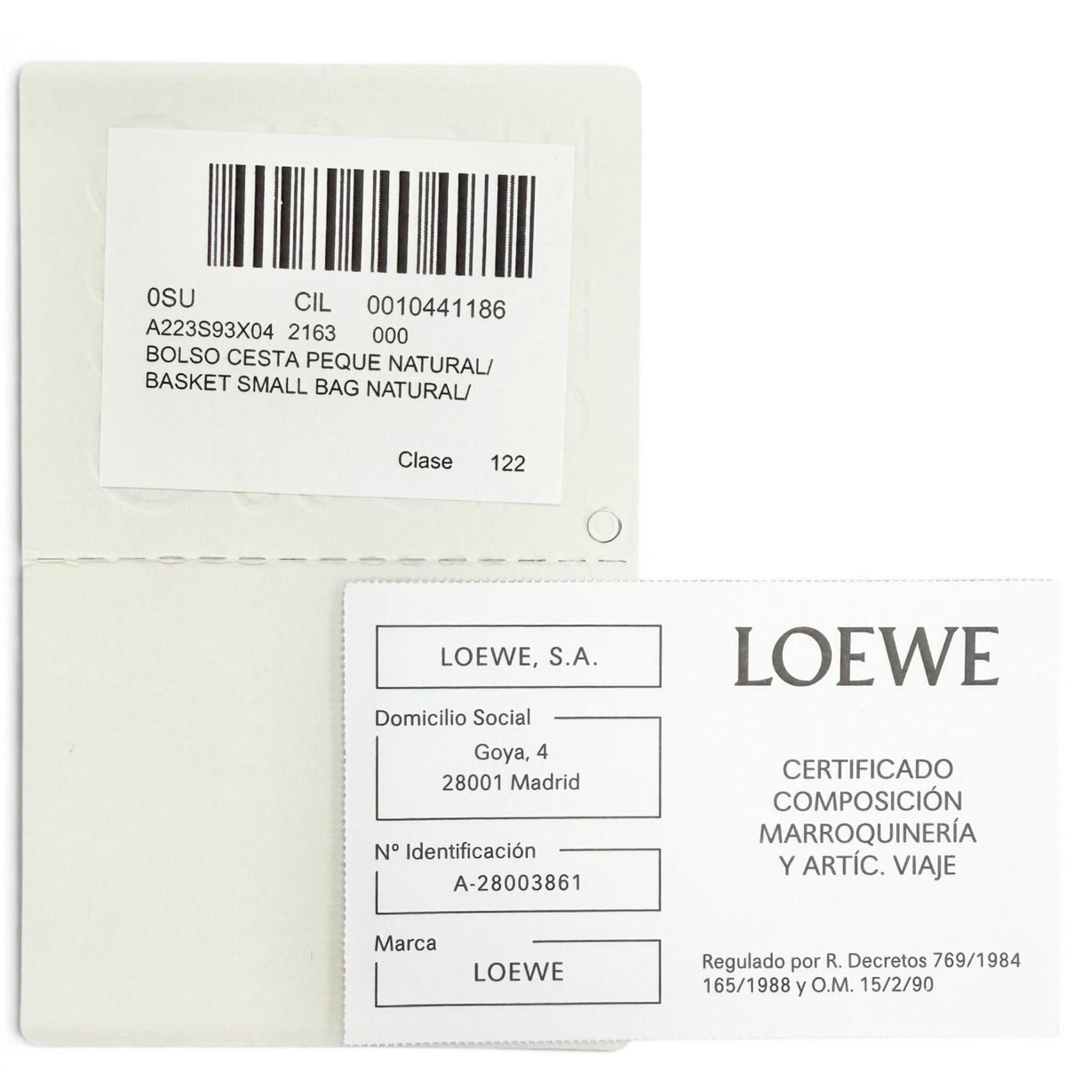 Loewe White Leather Basket Handbag (Pre-Owned)