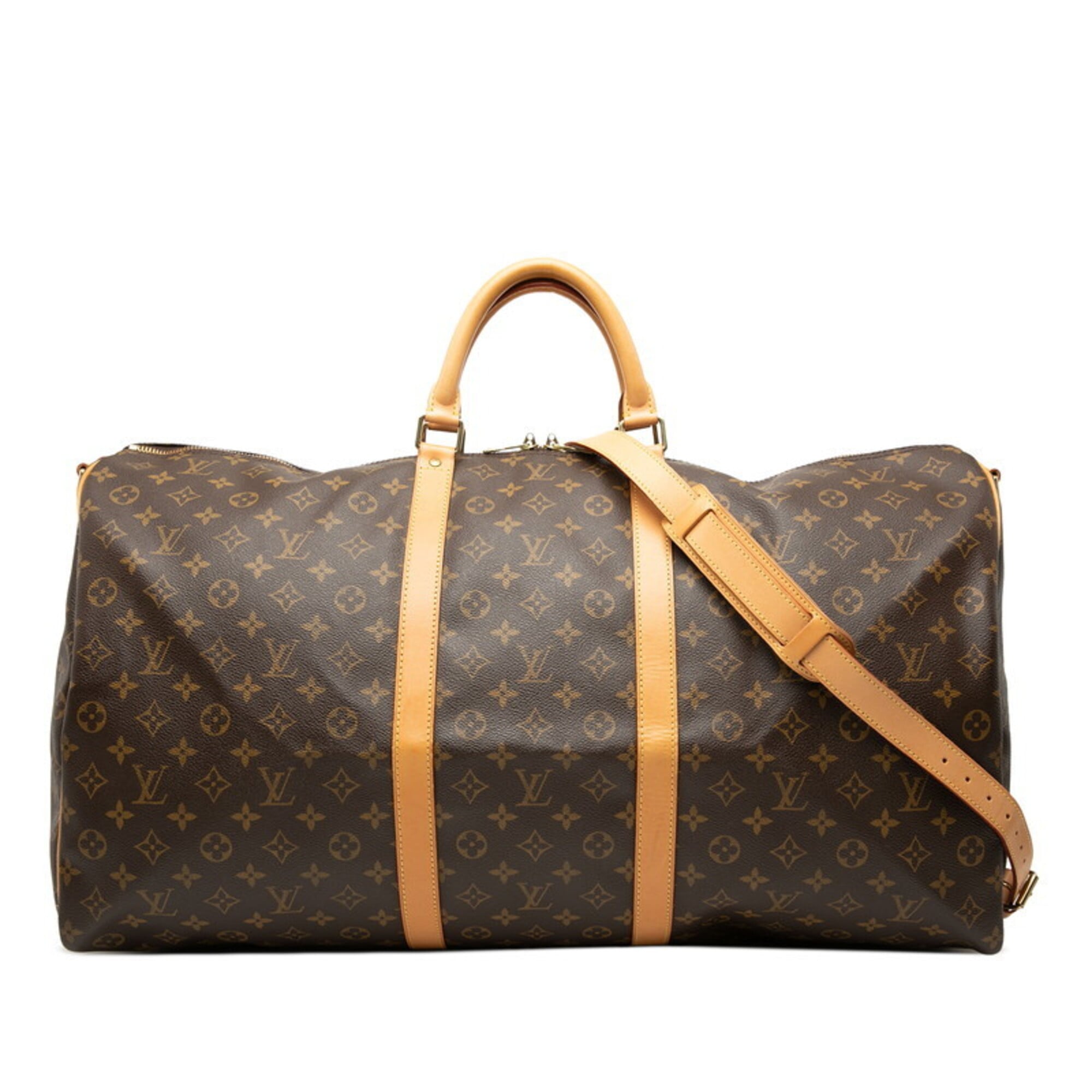 Louis Vuitton Monogram Brown Pvc Leather Boston Bag Shoulder Bag (Pre-Owned)
