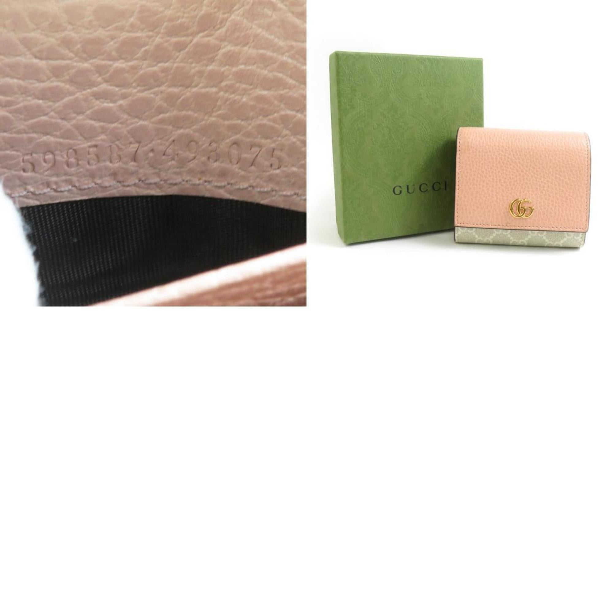 Gucci Beige Pink Leather Wallet (Bi-Fold) (Pre-Owned)