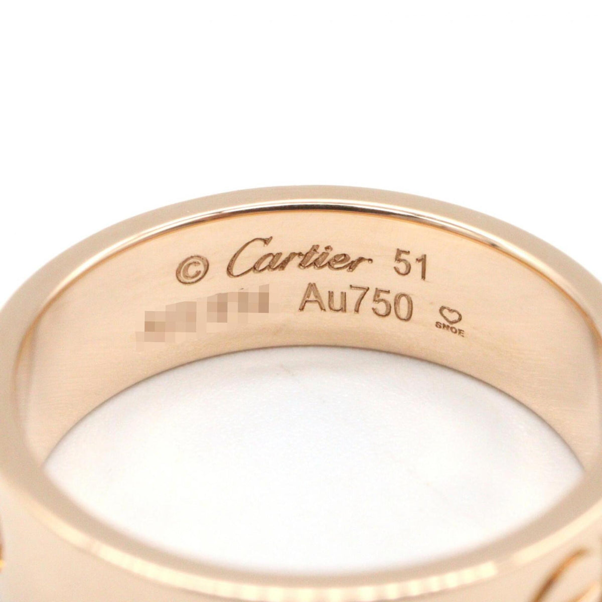 Cartier Love Pink Gold (18K) Band Ring (Pre-Owned)