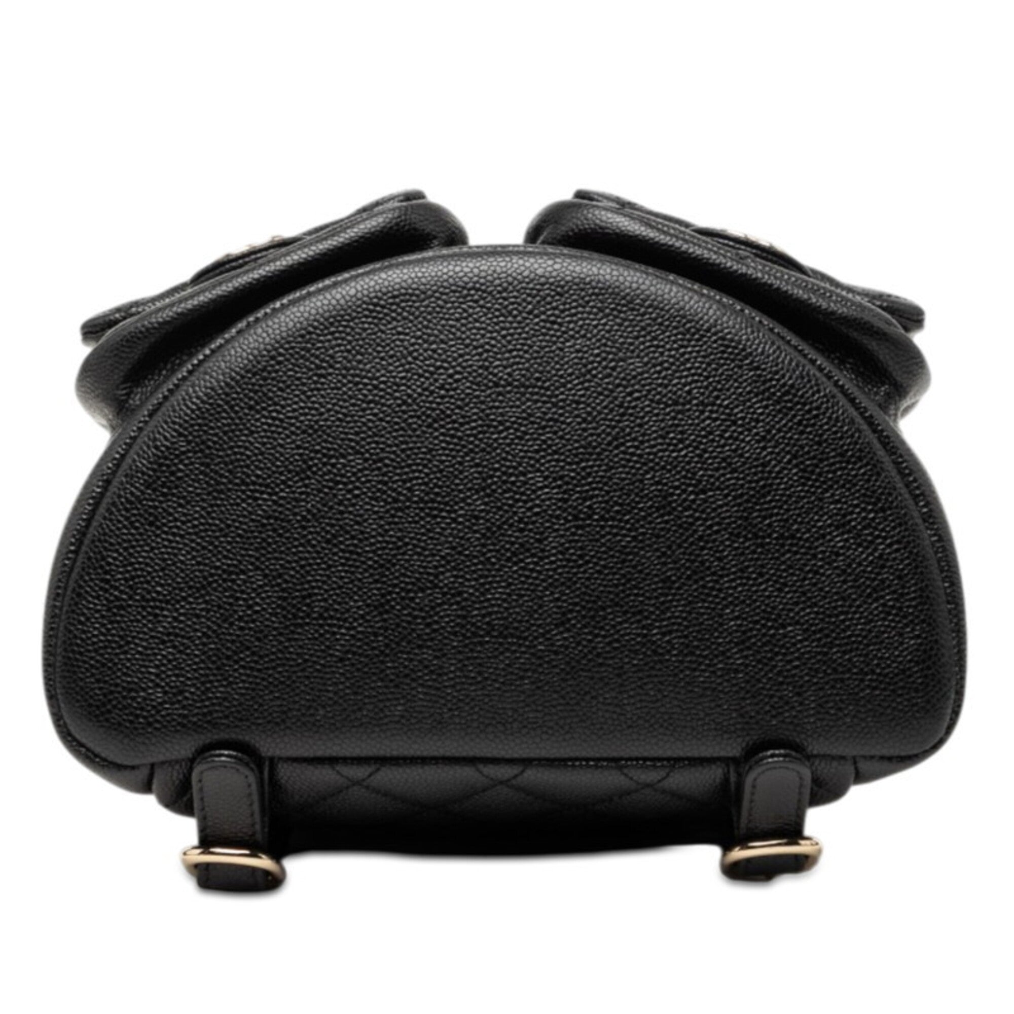 Chanel Black Grained Calfskin Backpack (Pre-Owned)