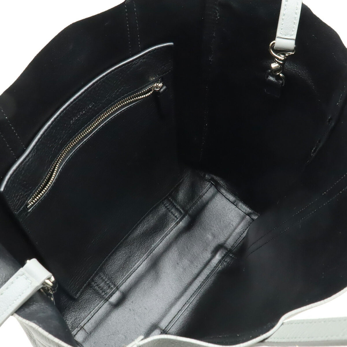 Balenciaga Gray Leather Shoulder Bag Tote Bag (Pre-Owned)