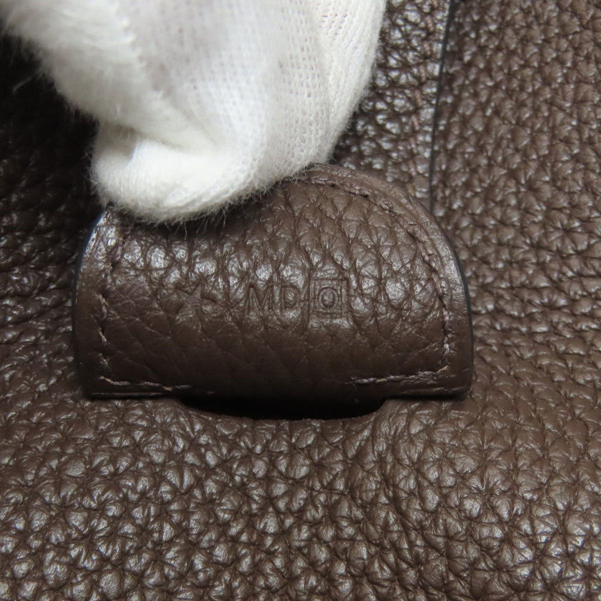 Hermes Dark Brown Taurillon Clemence Leather Shoulder Bag (Pre-Owned)