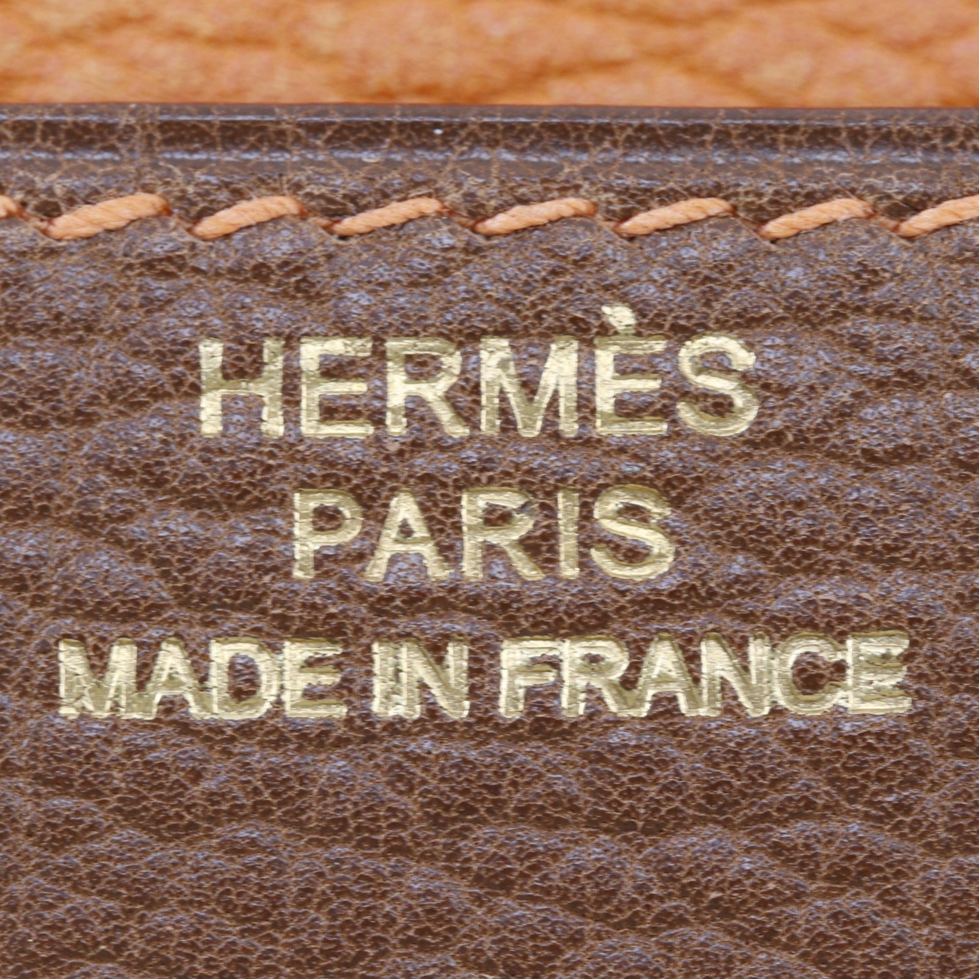 Hermes Brown Togo Leather Long Wallet (Bi-Fold) (Pre-Owned)