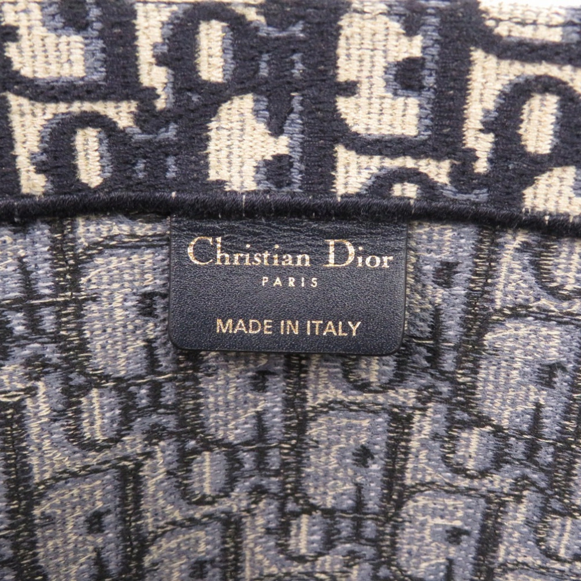 Christian Dior Beige Navy Canvas Tote Bag (Pre-Owned)