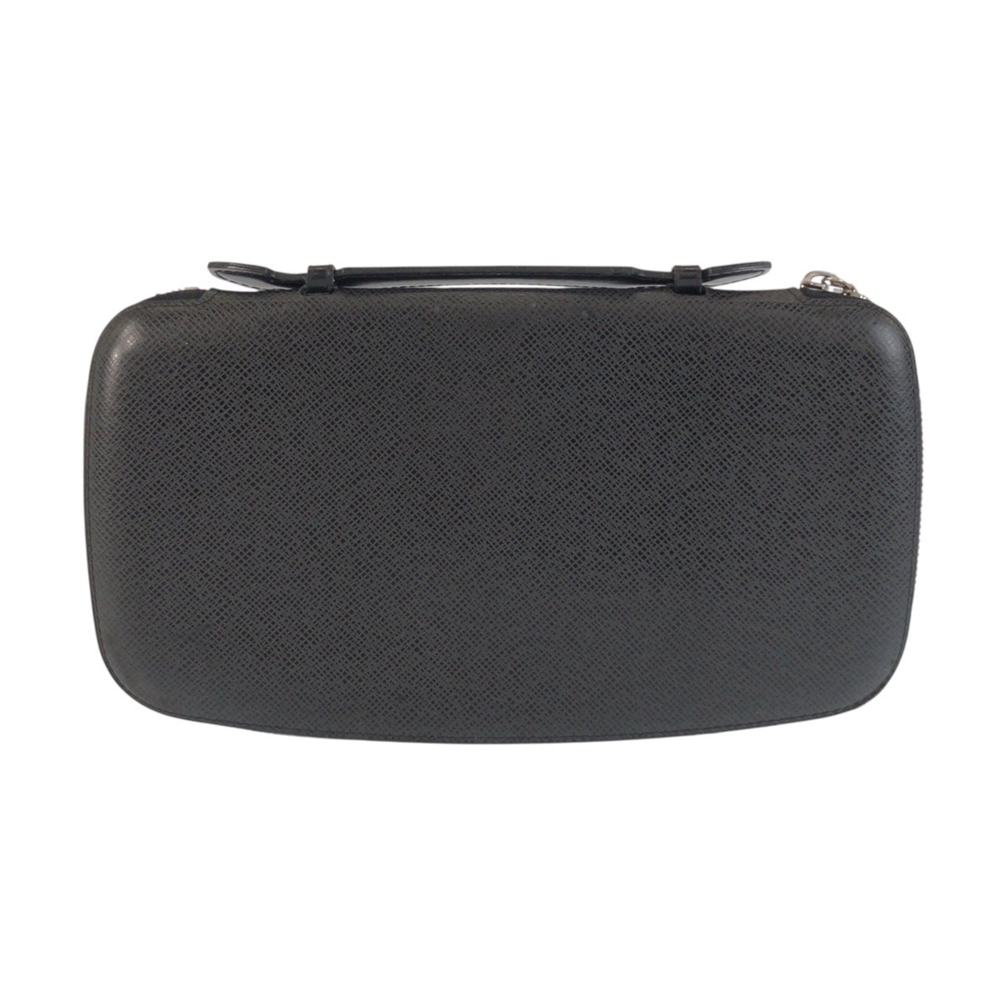 Louis Vuitton Black Leather Long Wallet (Bi-Fold) (Pre-Owned)