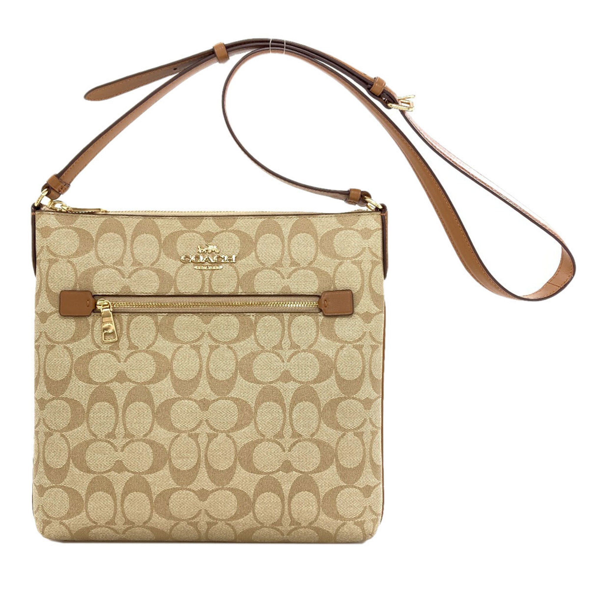 Coach Beige Pvc Shoulder Bag (Pre-Owned)