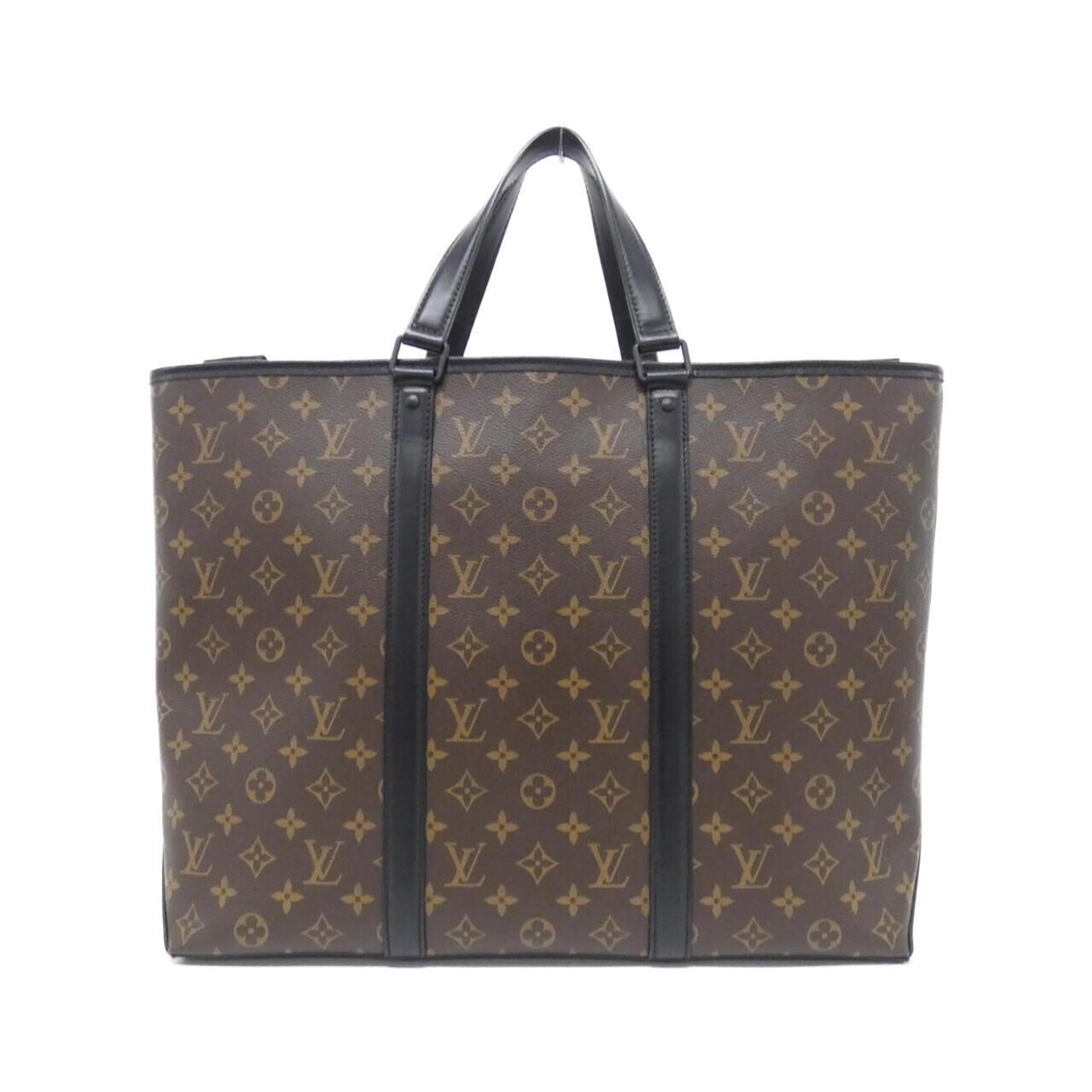 Louis Vuitton Monogram Macassar Black Brown Coated Canvas Tote Bag (Pre-Owned)