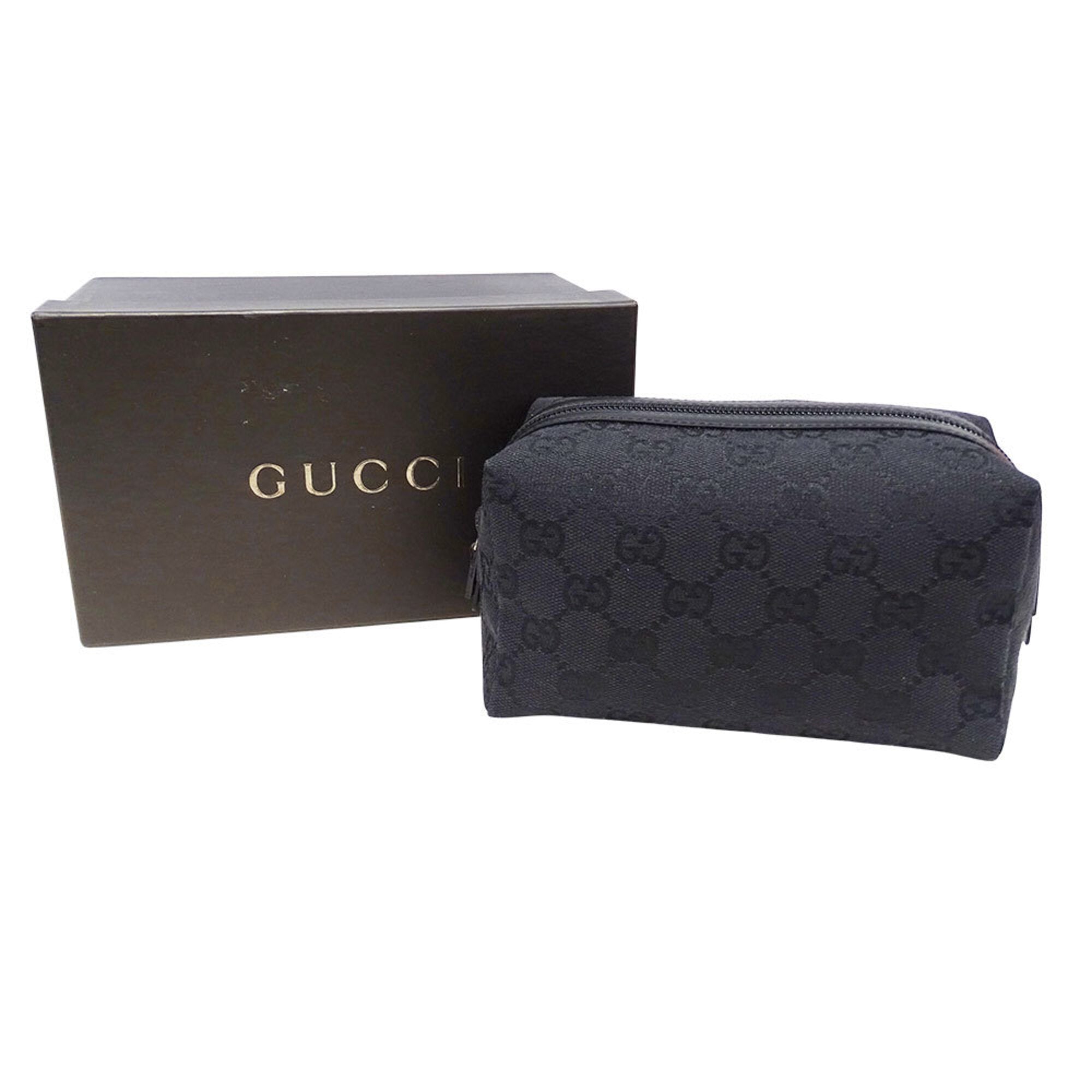 Gucci Black Gg Canvas Pouch (Pre-Owned)