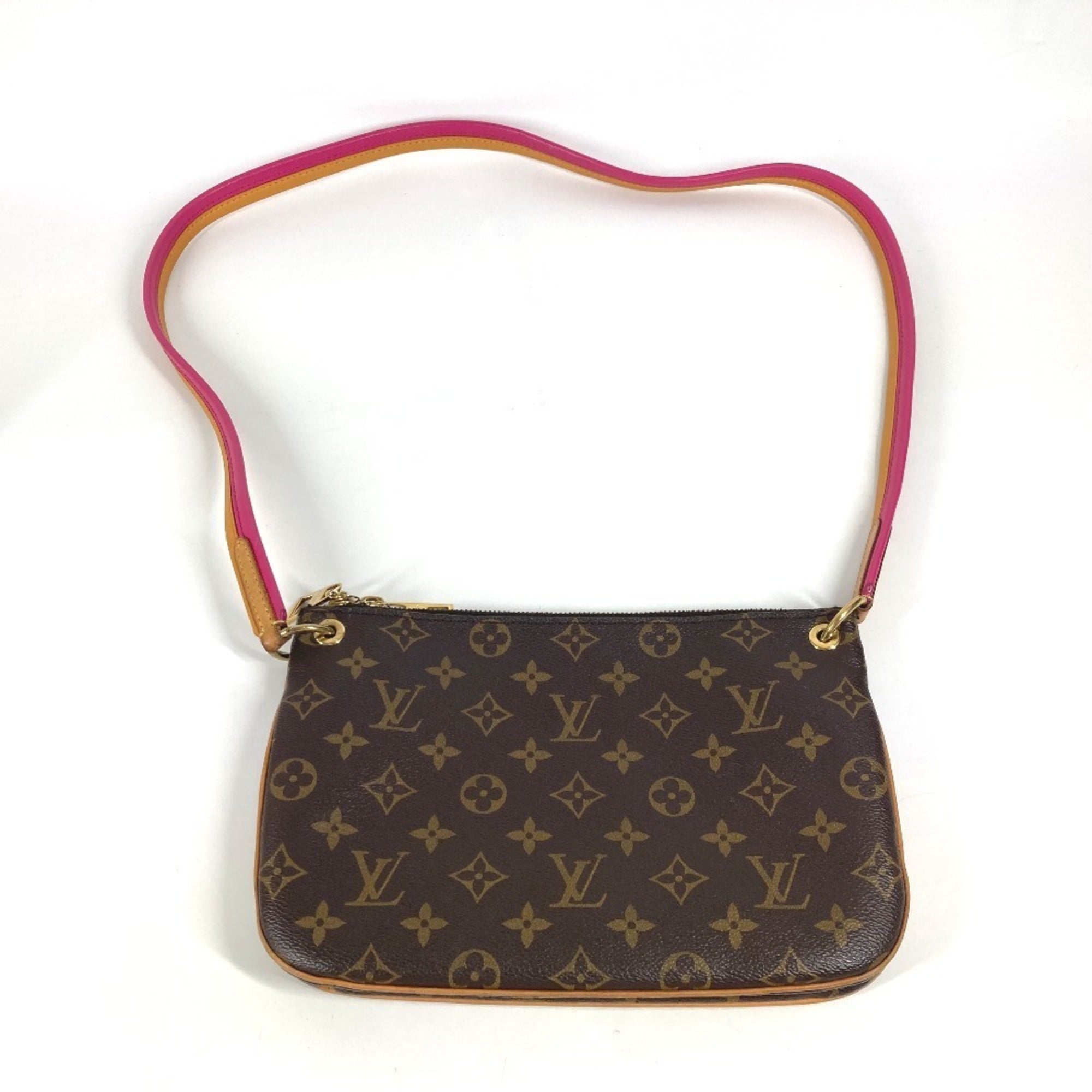 Louis Vuitton Brown Monogram Pink Monogram Pochette Shoulder Bag (Pre-Owned)