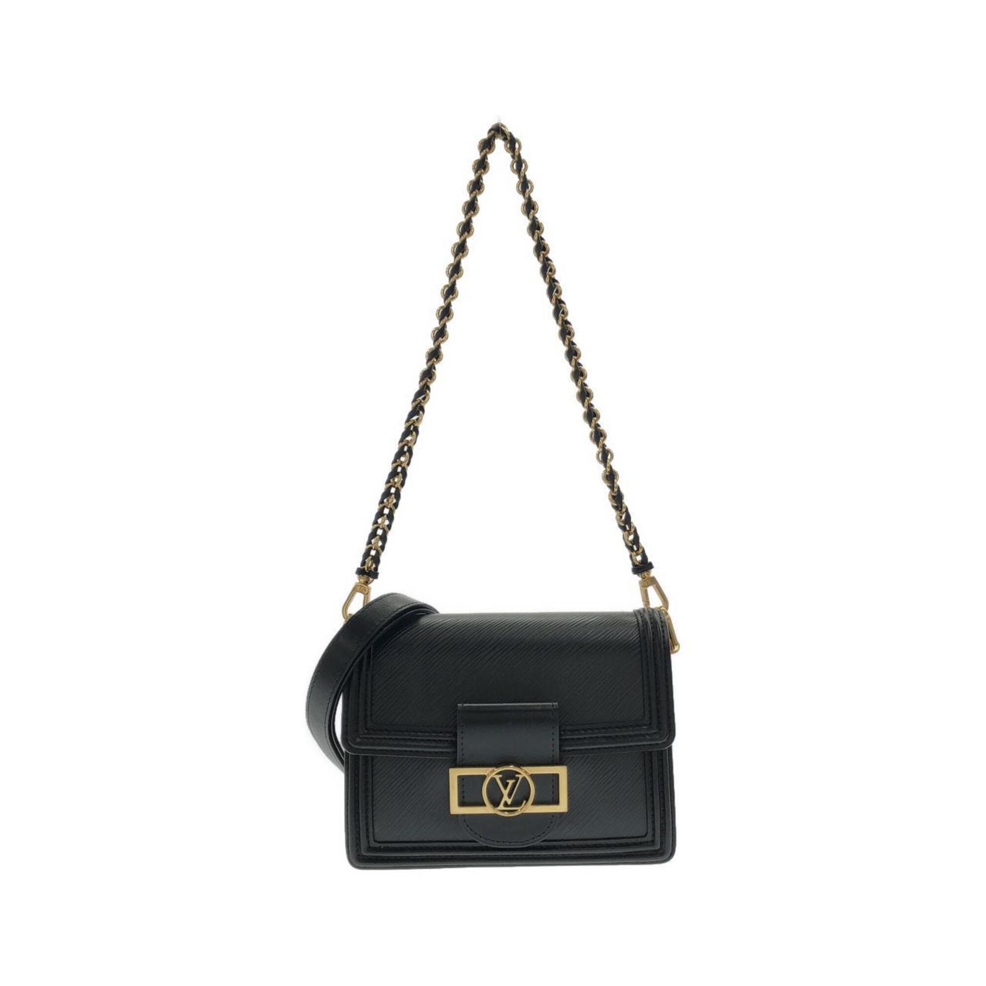 Louis Vuitton Black Leather Shoulder Bag (Pre-Owned)