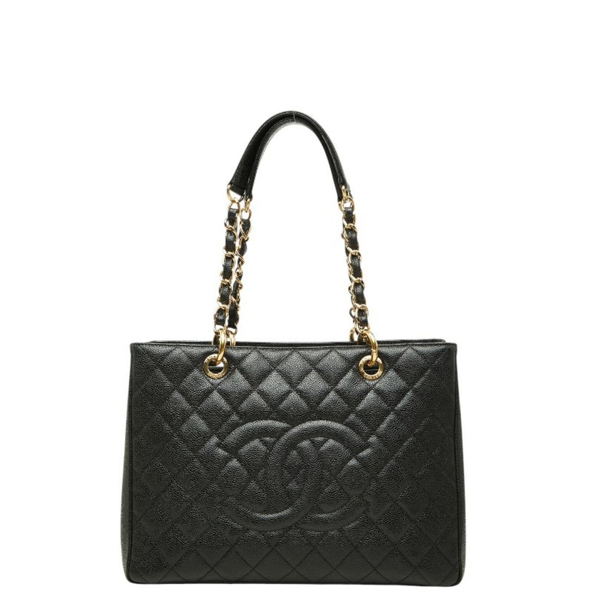 Chanel Black Grained Calfskin Shoulder Bag (Pre-Owned)
