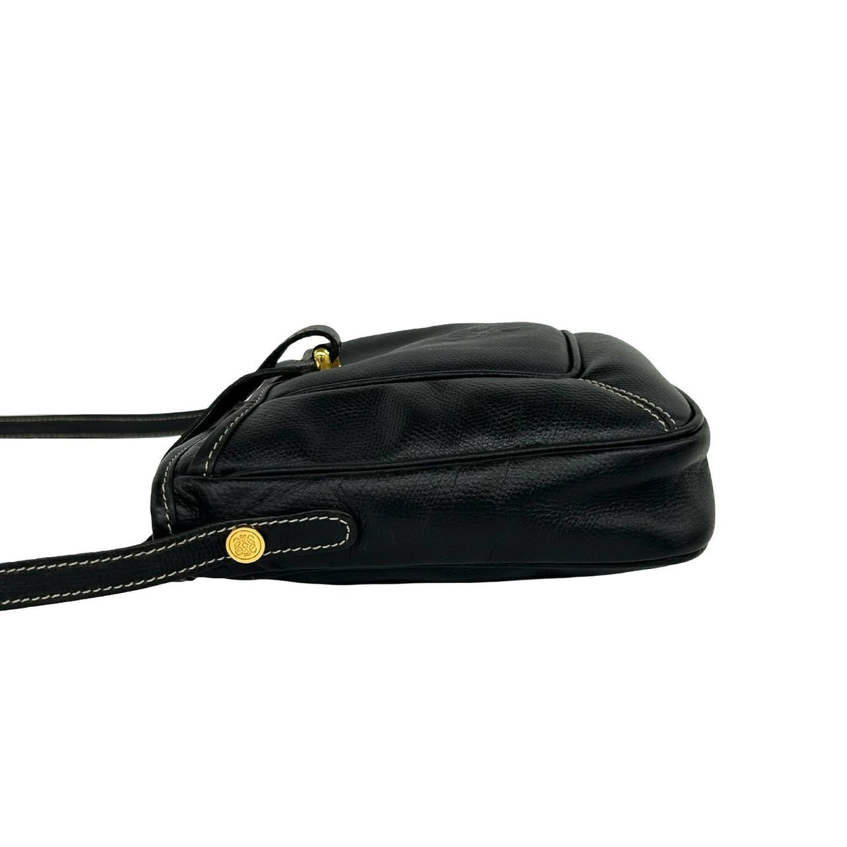 Loewe Black Leather Crossbody Bag Pochette Shoulder Bag (Pre-Owned)
