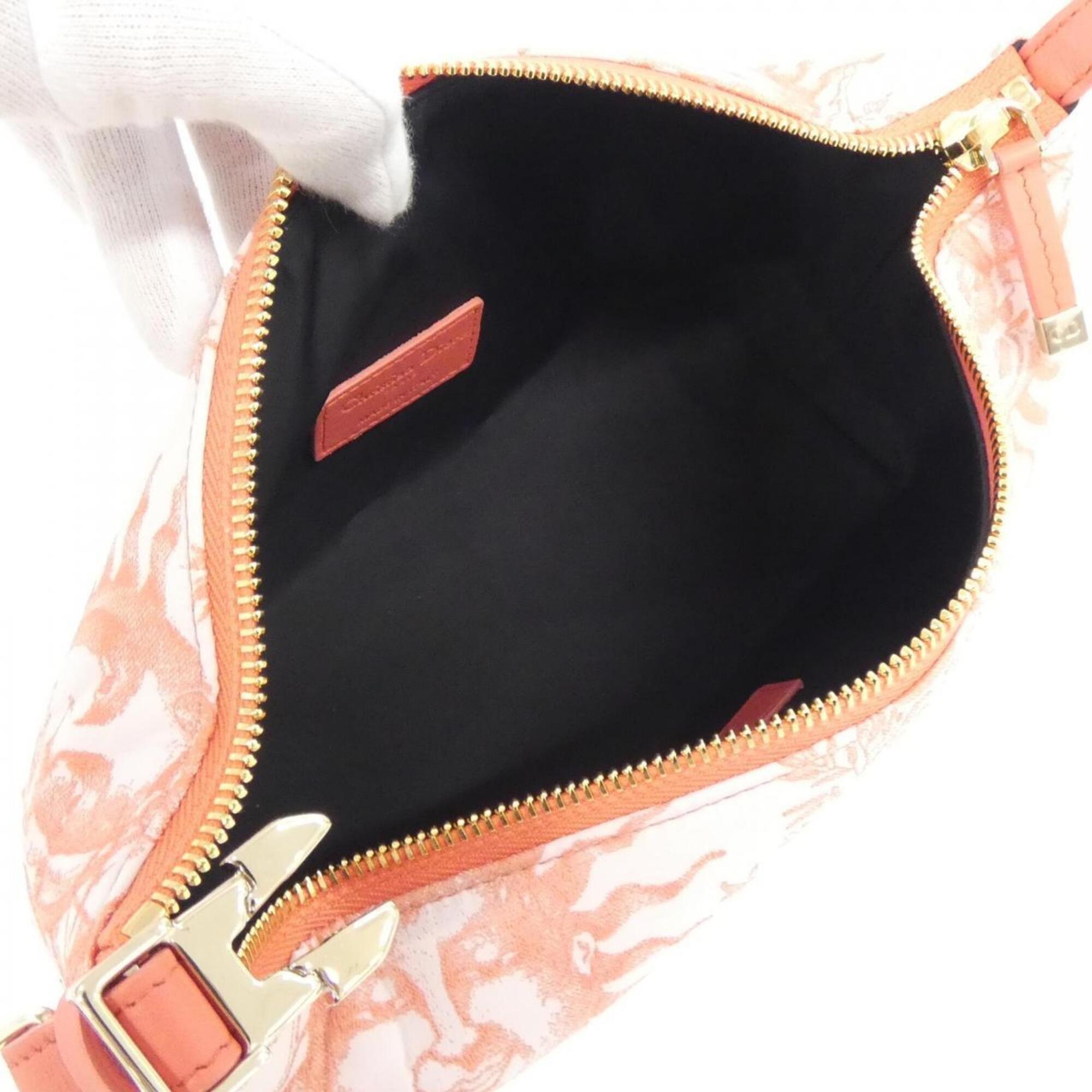 Christian Dior Orange Canvas Pouch (Pre-Owned)