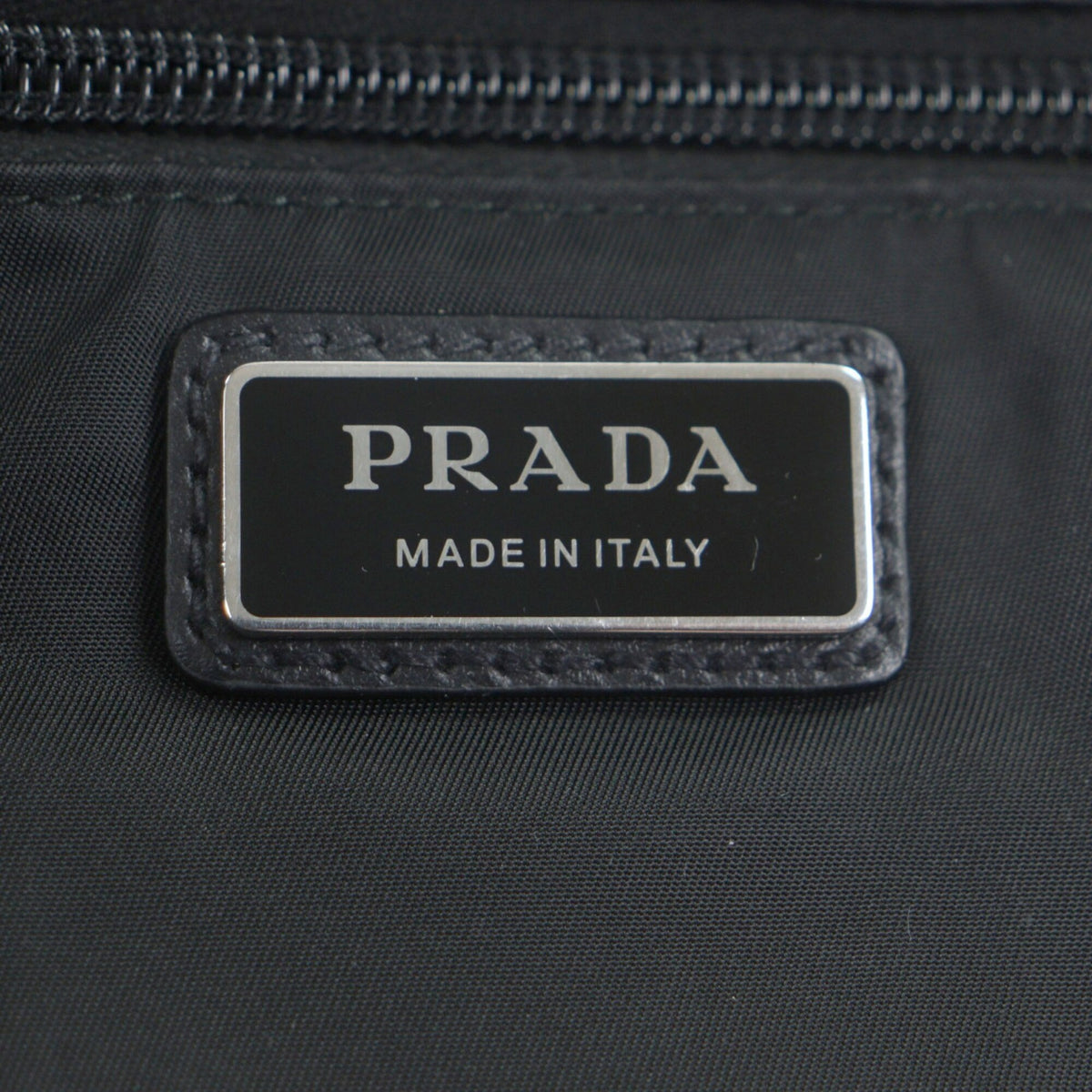 Prada Black Nylon Leather Shoulder Bag (Pre-Owned)