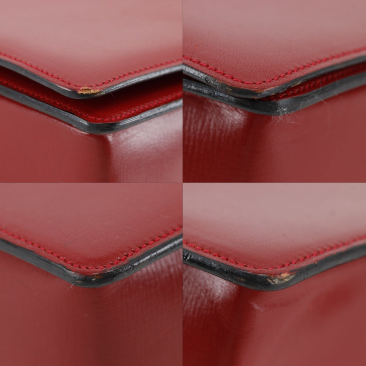 Dunhill Red Color Leather Handbag (Pre-Owned)