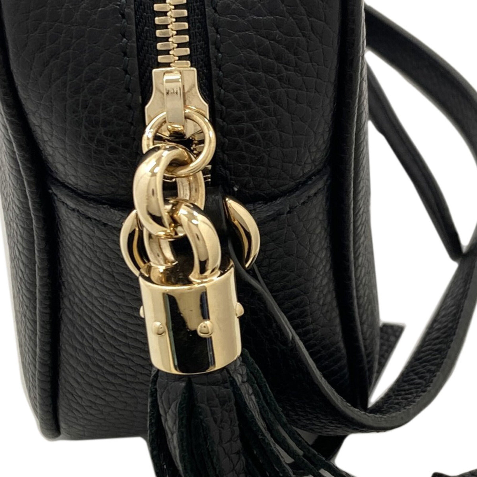 Gucci Black Leather Shoulder Bag (Pre-Owned)