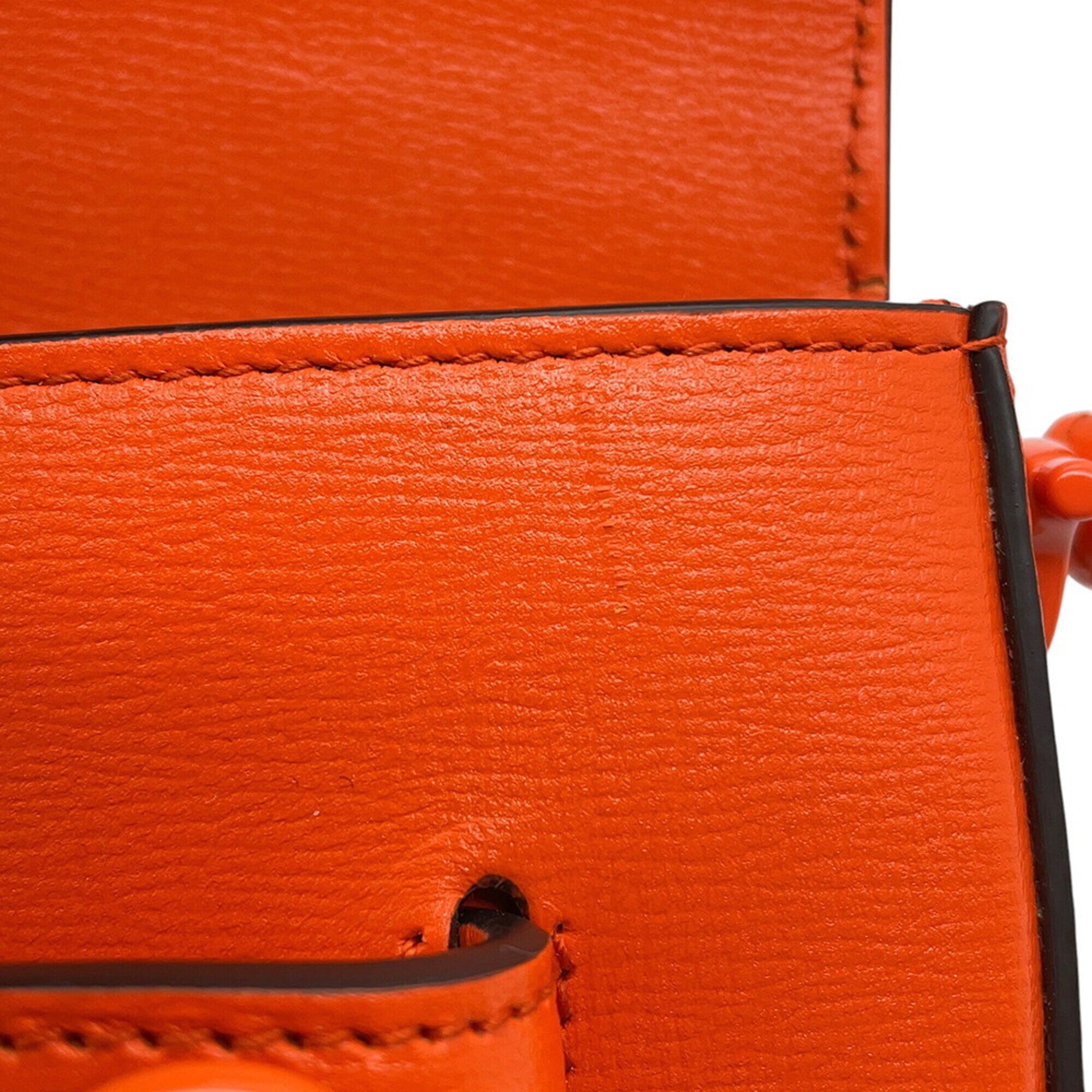 Gucci Horsebit Orange Leather Shoulder Bag (Pre-Owned)