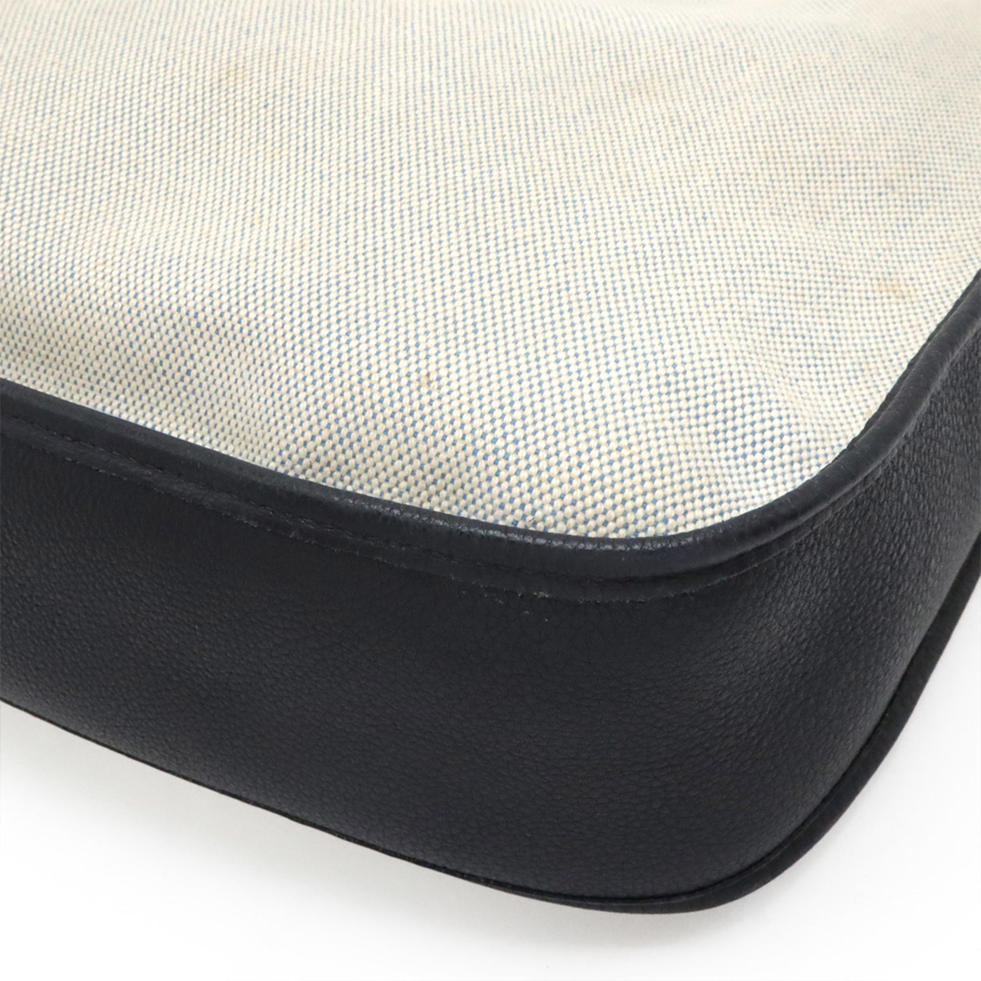 Hermes Natural Navy Toile H Shoulder Bag (Pre-Owned)
