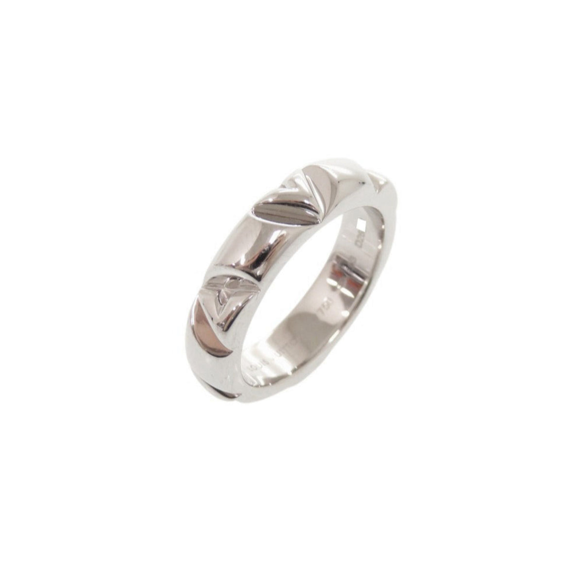 Louis Vuitton White Gold White Gold (18K) Band Ring (Pre-Owned)
