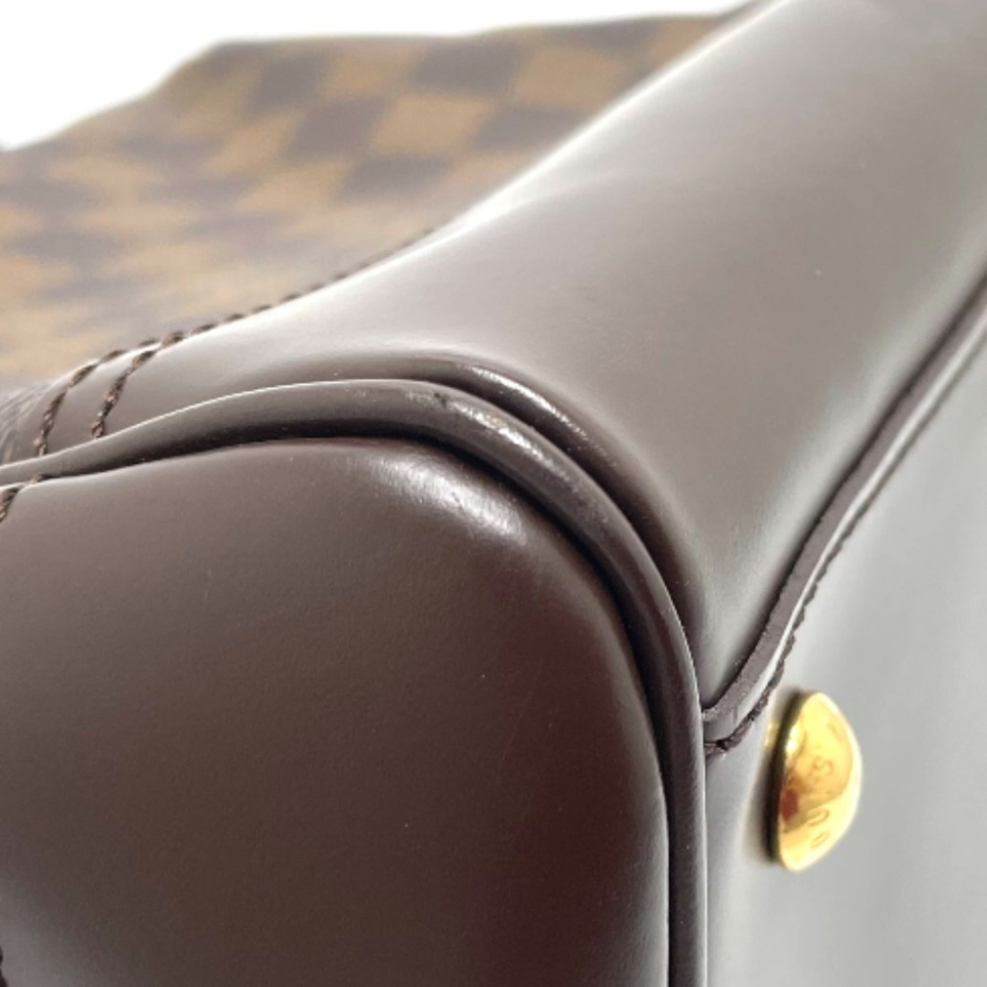 Louis Vuitton Damier Brown Ebene Damier Canvas Leather Handbag (Pre-Owned)