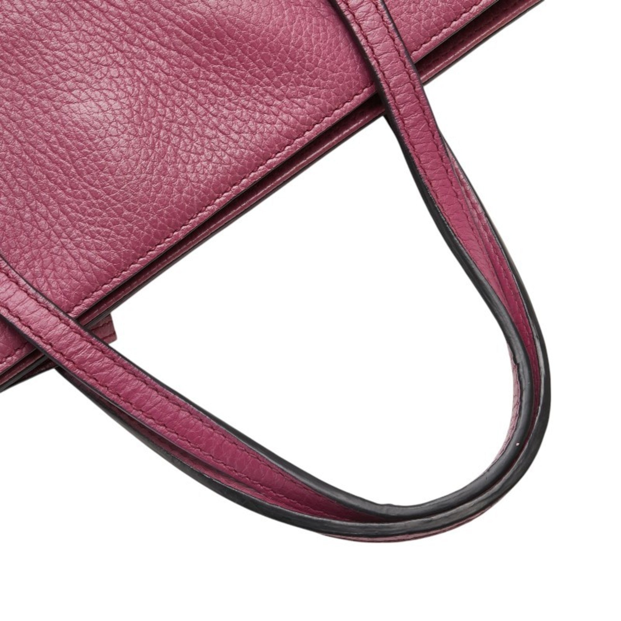 Gucci Purple Leather Handbag Shoulder Bag (Pre-Owned)