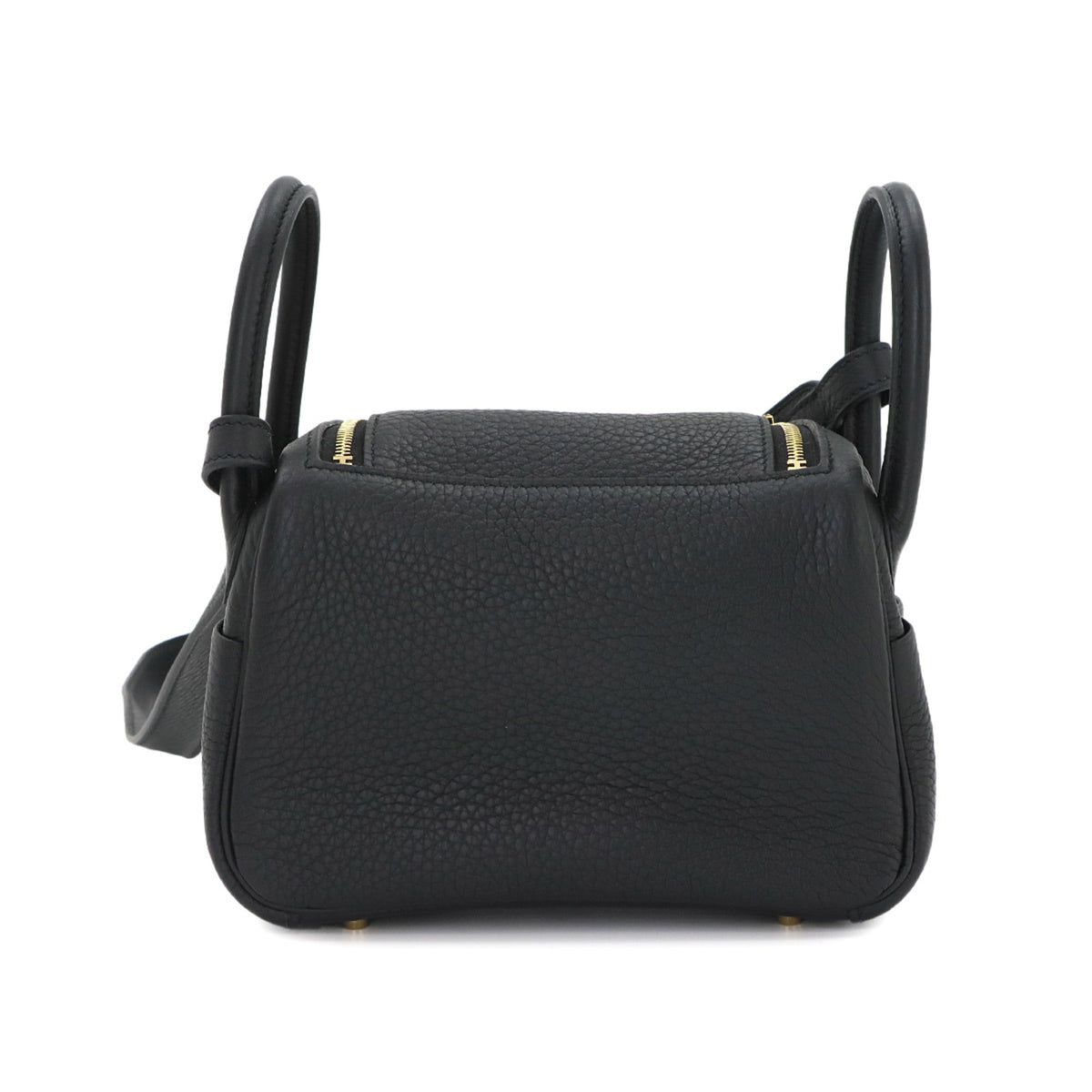 Hermes Black Taurillon Clemence Leather Handbag (Pre-Owned)