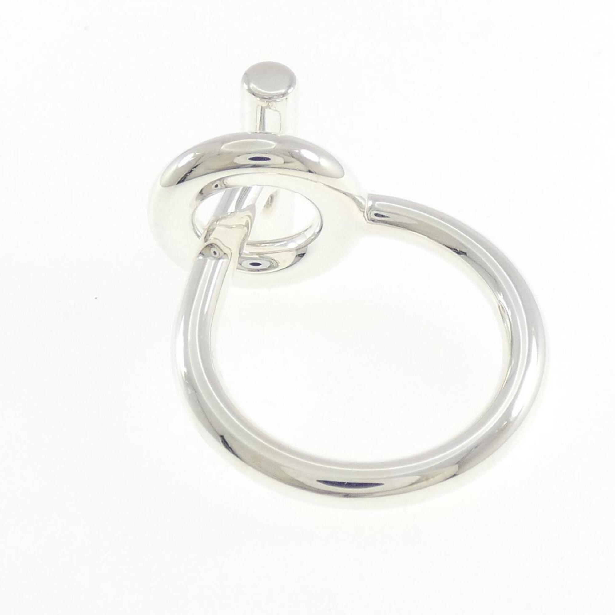 Hermes Silver Silver 925 Band Ring (Pre-Owned)