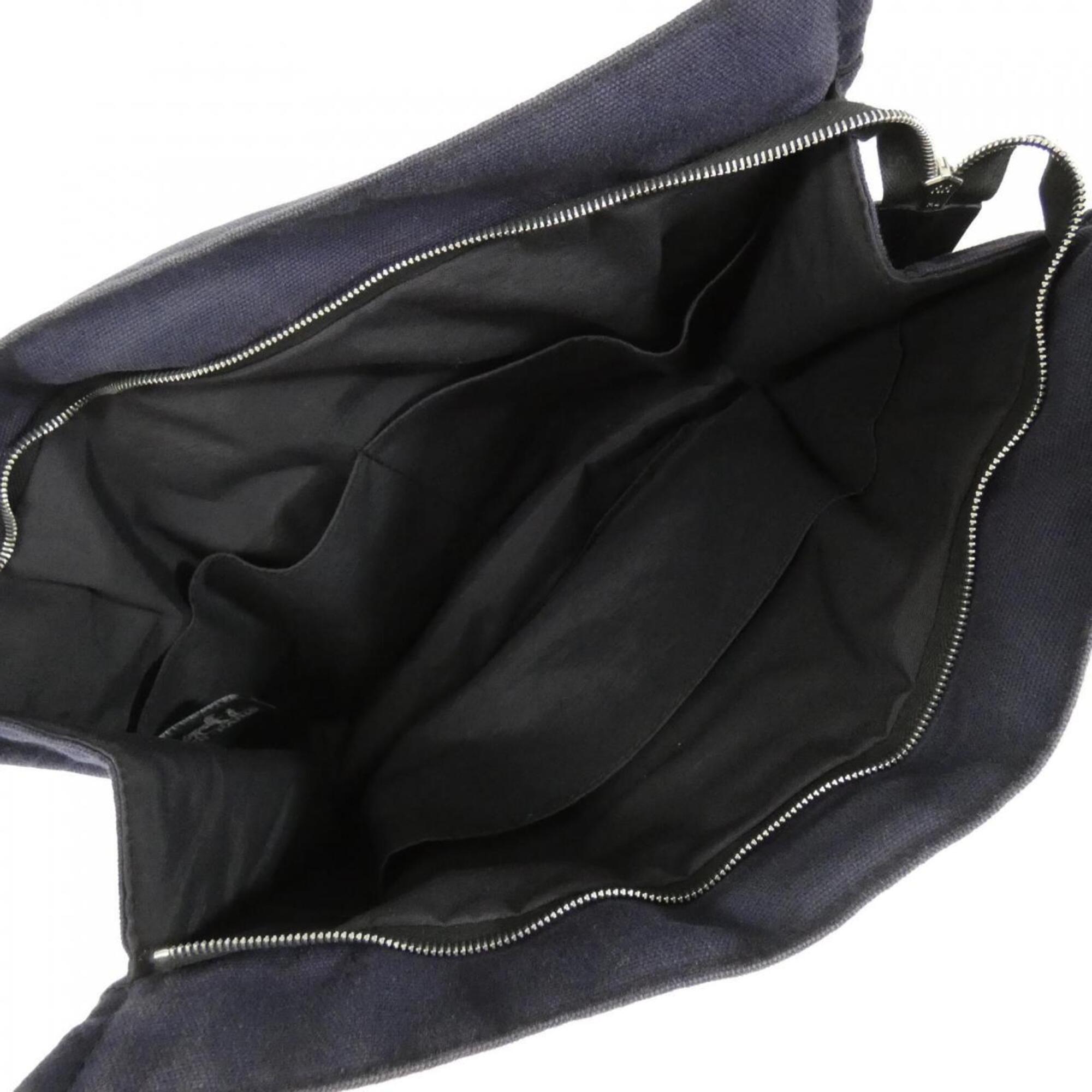 Hermes Black Navy Canvas Handbag Pouch (Pre-Owned)
