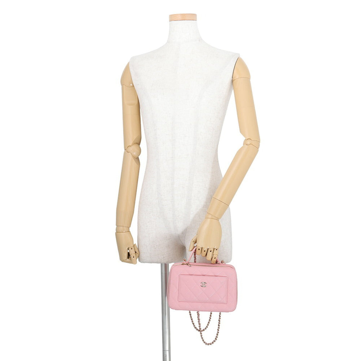 Chanel Matelasse Pink Grained Calfskin Handbag Shoulder Bag (Pre-Owned)