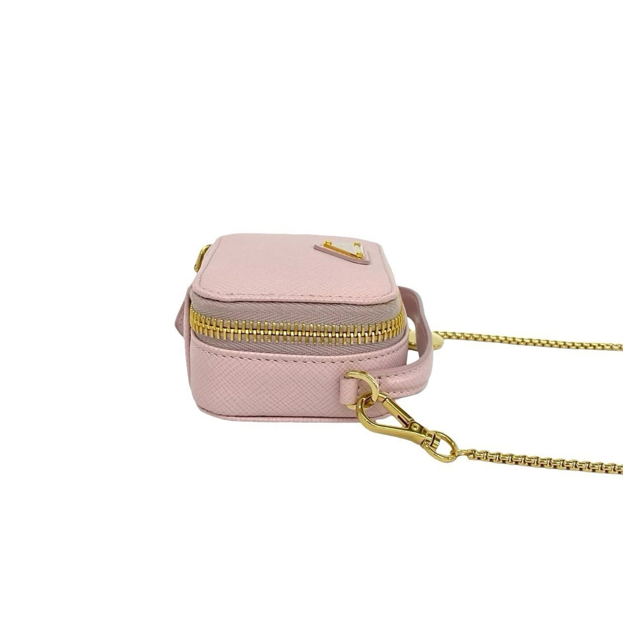 Prada Pink Leather Pochette Pouch Shoulder Bag (Pre-Owned)